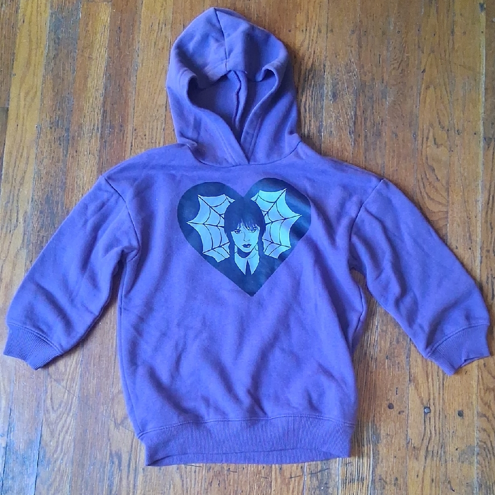 Old Navy Purple Kids Hoodie with Wednesdays Pic On Front